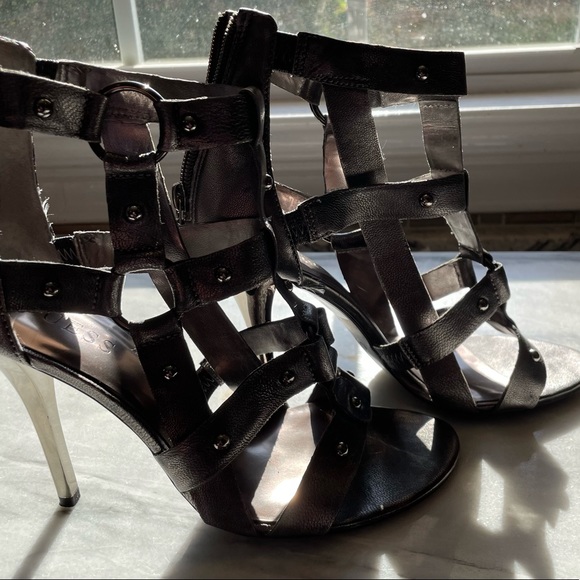 Guess Leather Gladiator Sandle Pumps - Picture 6 of 14
